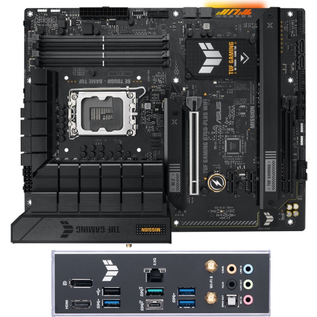 Tarjeta madre Asus TUF Gaming  B760-PLUS Wifi socket 1700 Gen 12/13/14 4xDDR5 HDMI DP ATX