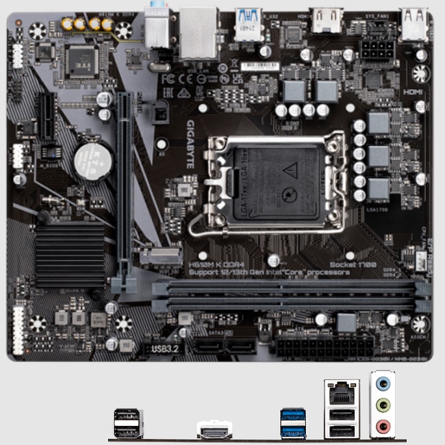Tarjeta madre Gigabyte H610M K DDR4 socket 1700 Gen 12/13/14 2xDDR4 HDMI Micro ATX