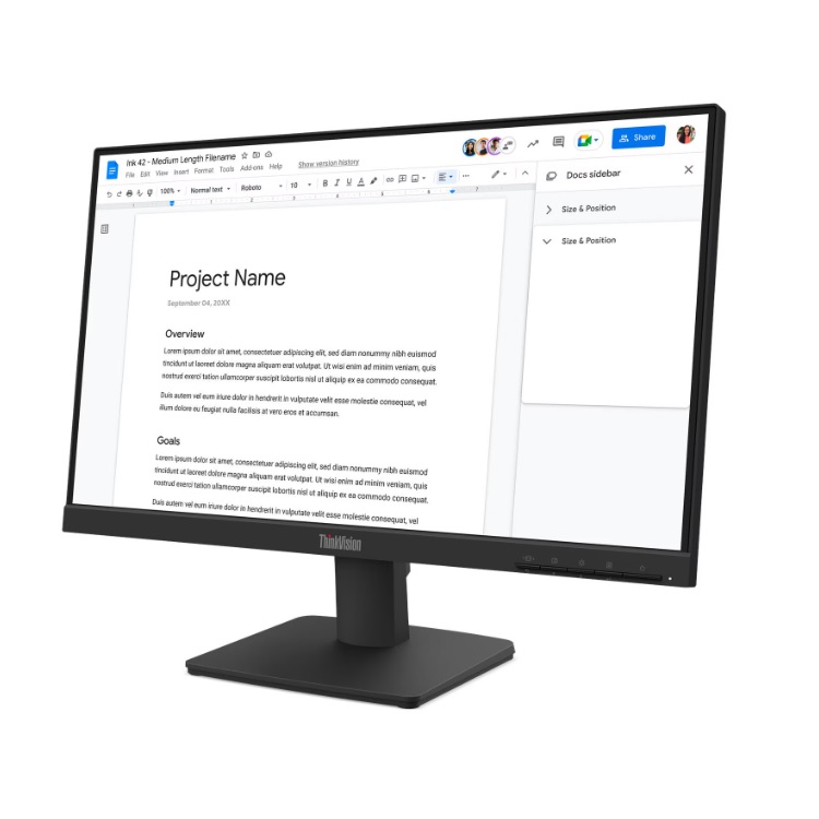 Monitor Lenovo ThinkVision S22-4e 21.5 pulg 1920*1080 100Hz HDMI/VGA Negro