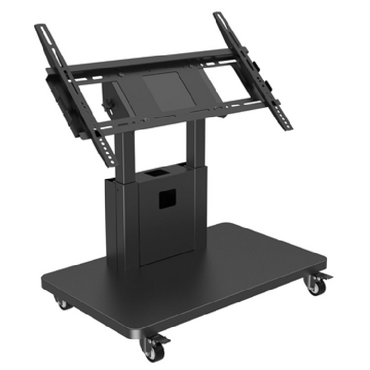 Soporte de piso móvil Brobotix con inclinación para pantalla de 32 pulg a 70 pulg soporta 40KG 6008072 color Negro