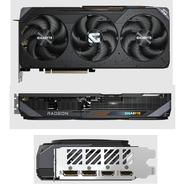 Tarjeta de video Gigabyte 16GB RX9070 Gaming GDDR6 1xHDMI 3xDP 3xFan GV-R9070GAMING OC-16GD