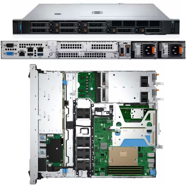 Servidor Dell PowerEdge R360 Intel Xeon 6 Performance 6333P 3.1G 6C/12T 18M Cache Turbo 65W 16GB 5600MT/s DDR5 480GB SSD SATA