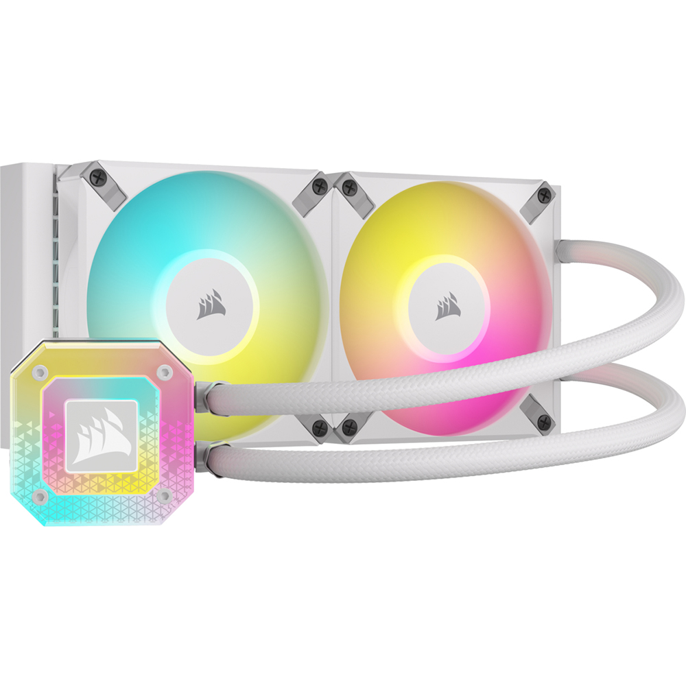 Enfriamiento liquido Corsair ICUE H100i Capellix XT Blanco 240mm 2*Fan AF RGB Elite
