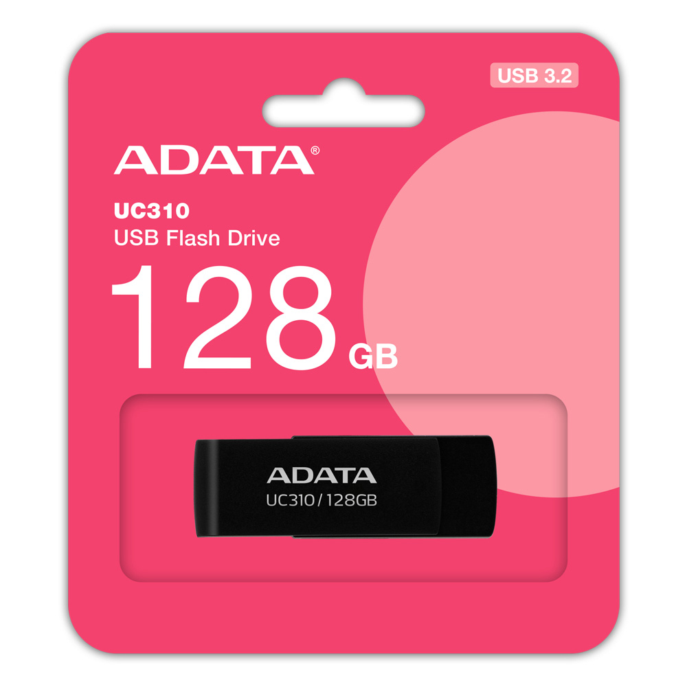 Memoria ADATA 128GB USB UC310 3.2 Negro lectura 100MB/s UC310-128G-RBK