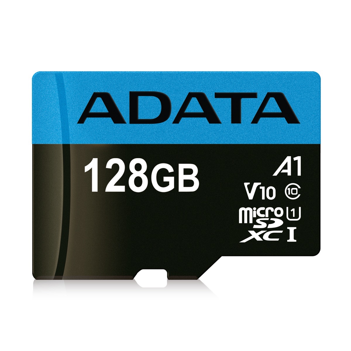 Memoria ADATA 128GB MicroSD con adaptador a SD clase10 para video HD hasta 100MB/25MB por segundo