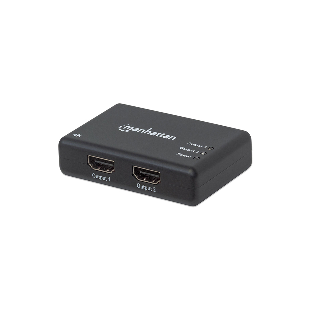 Video Splitter Manhattan HDMI 2 puertos UHDTV 4K 30Hz con adaptador de corriente