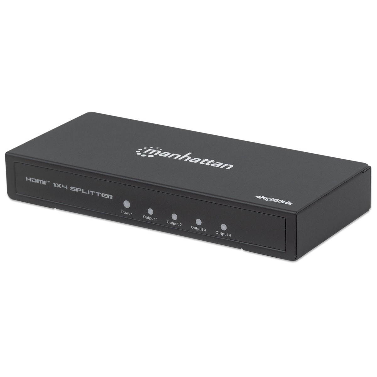 Video Splitter Manhattan HDMI 4 puertos 4K 60Hz con adaptador de corriente