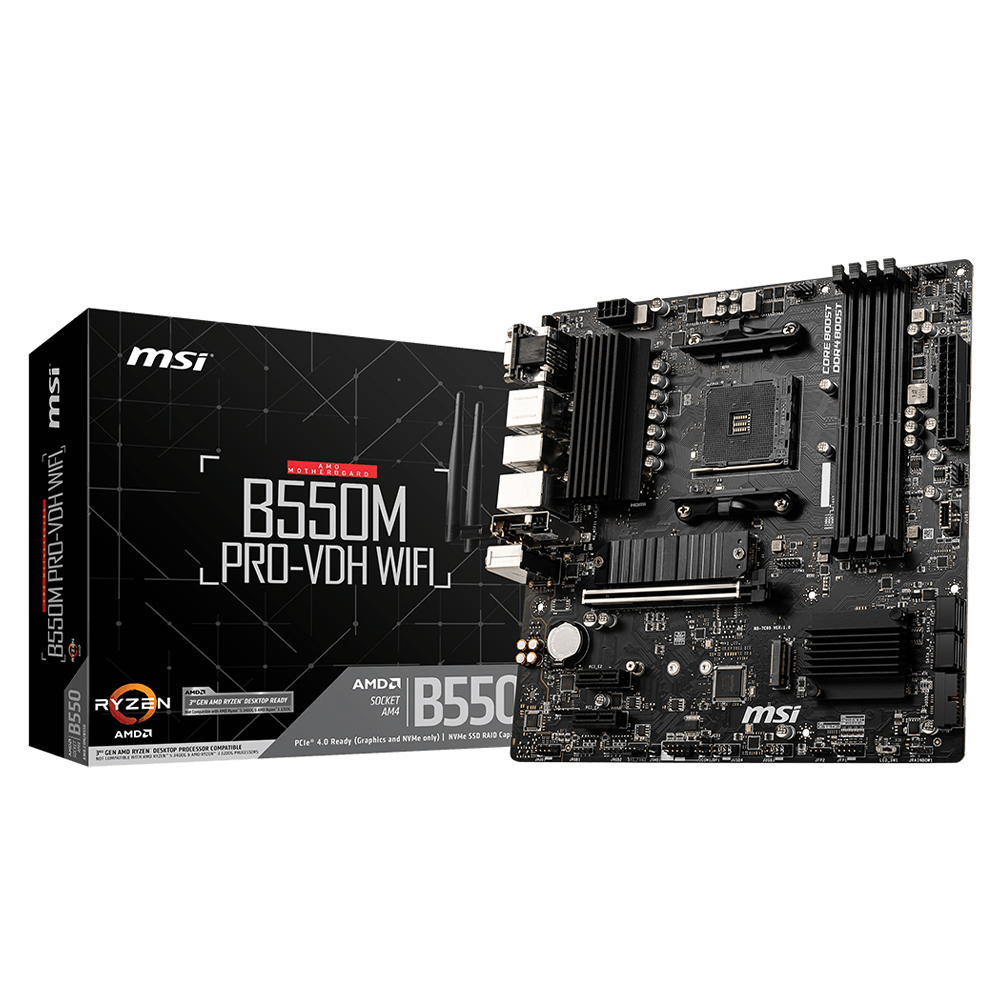 Tarjeta madre MSI B550M Pro-VDH Wifi socket AM4 4xDDR4 HDMI DP VGA Micro ATX