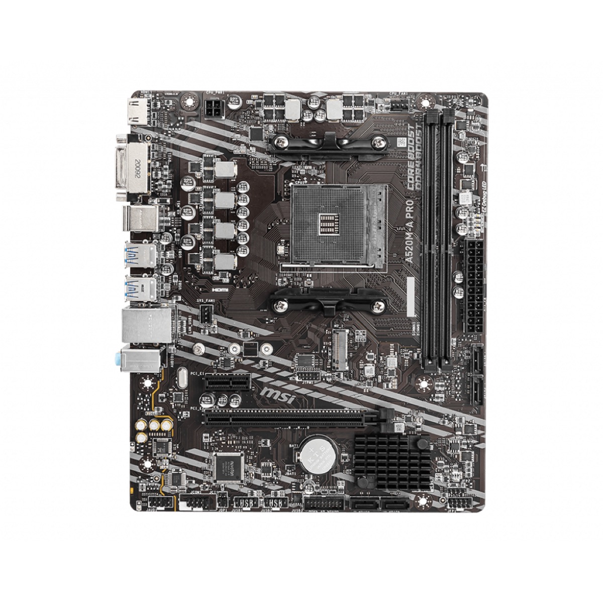 Tarjeta madre MSI A520M-A PRO socket AM4 2xDDR4 HDMI DVI-D Micro ATX