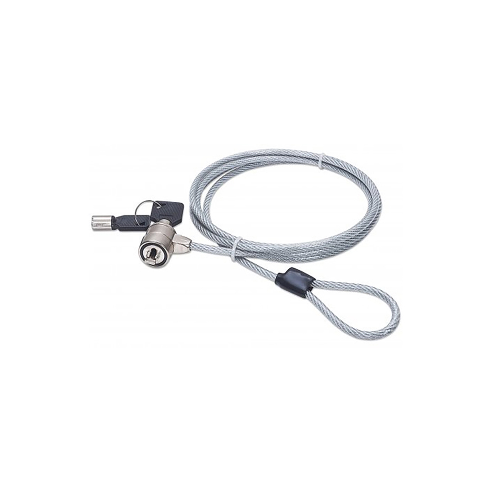 CANDADO PARA LAPTOP  MANHATTAN CON LLAVE 1.4M GRIS