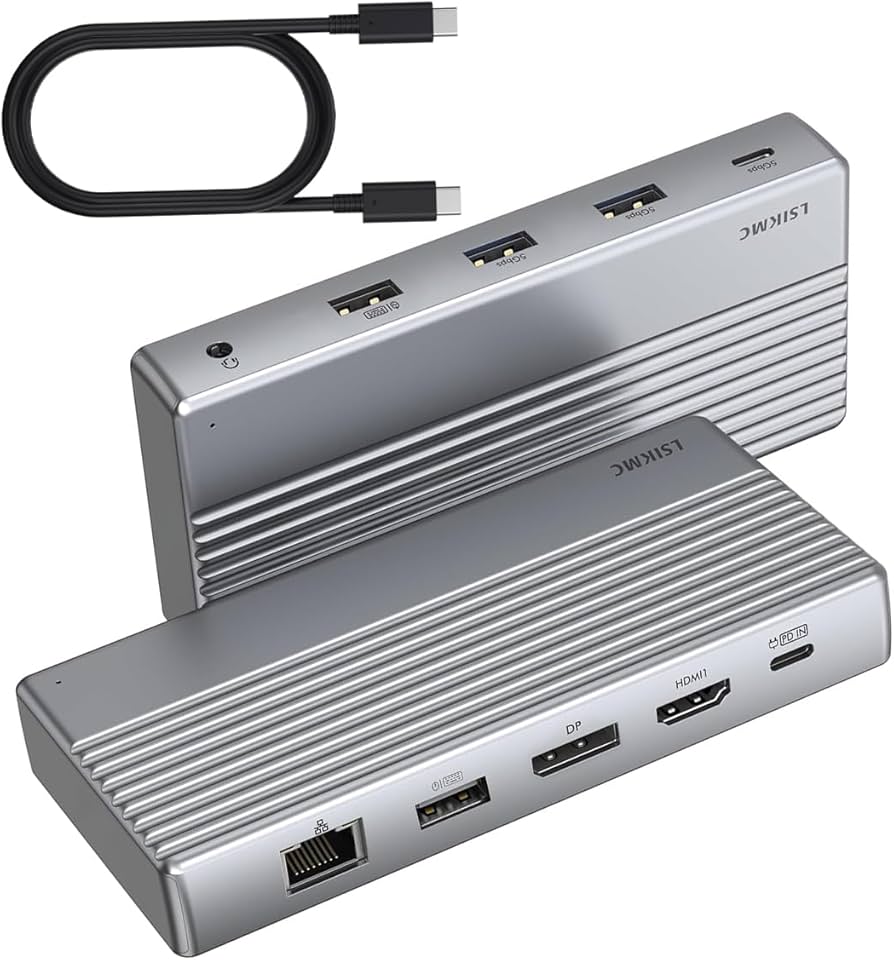 Docking Station Manhattan Aluminio 1xHDMI  2xUSB A 1xPD 1xUSB C 1xMicroSD 1xSD