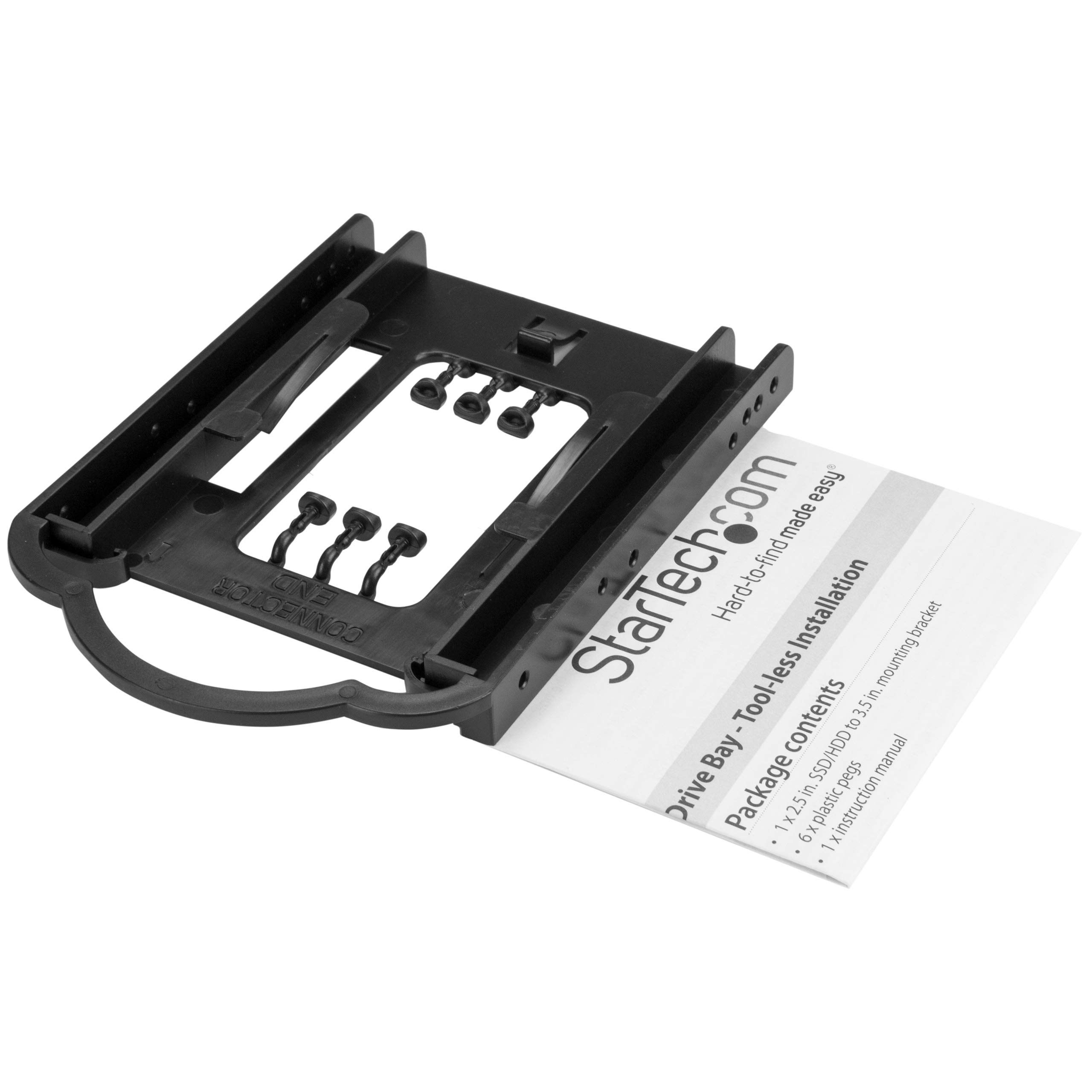 Bracket de Montaje Startech para Discos Duros o SSD de 2.5 en Bahías de 3.5 Pulgadas /Adaptador de Unidad de 2.5 a Bahia de 3.5  Modelo BRACKET125PT