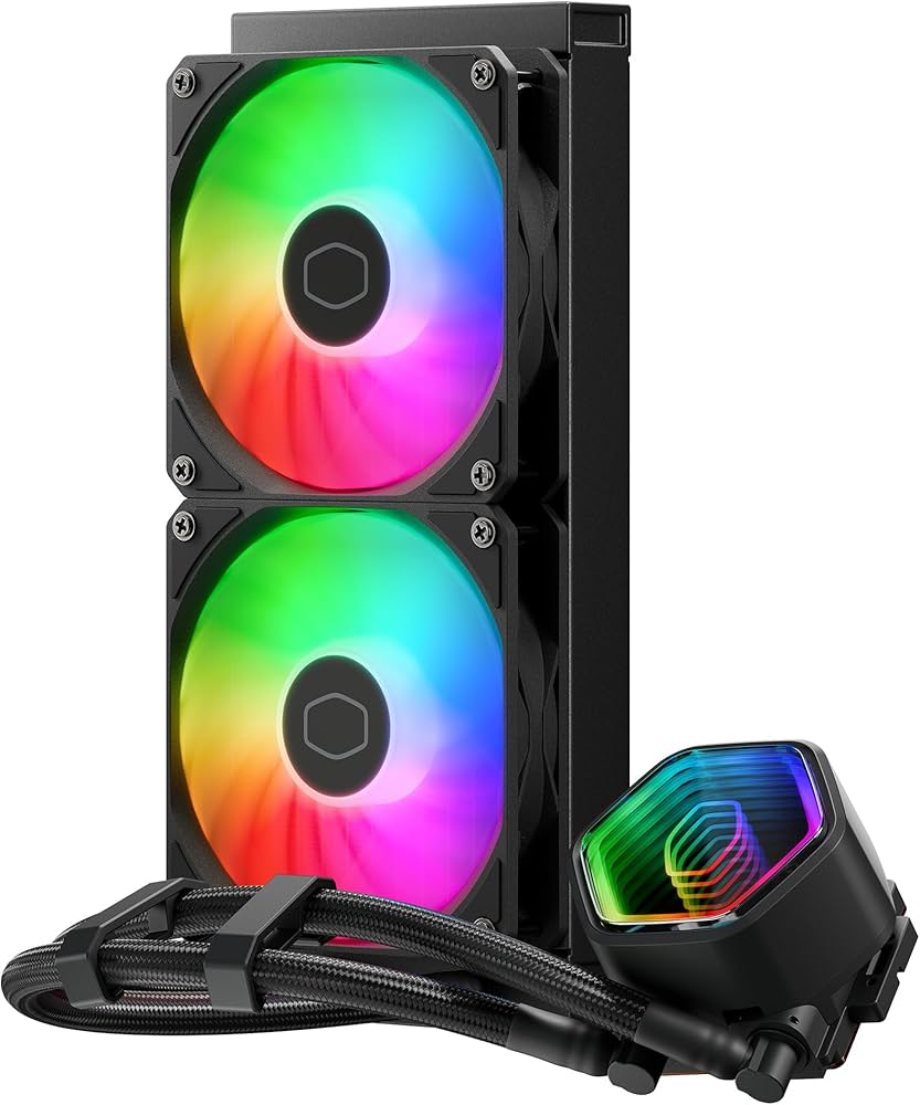Enfriamiento Liquido Cooler Master MasterLiquid 240 Lite 2x120mm ARGB  650-1750 RPM Negro
