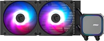 Enfriamiento liquido MSI MAG CORELIQUID A13 240mm blanco 2xFan ARGB compatible AM5/AM4 LGA 1700/1851