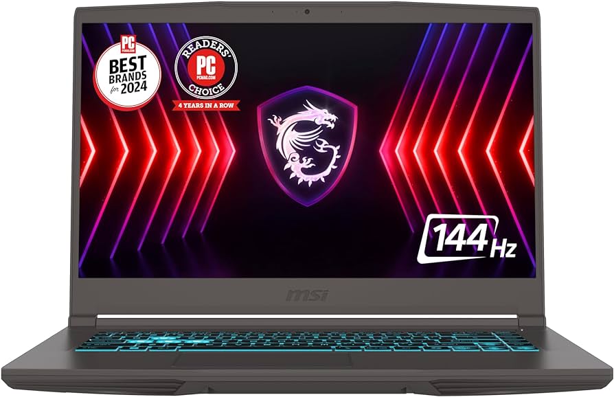 Laptop MSI Thin 15 Intel Core I5-13420H 16GB DDR4 RTX 4050 6GB SSD 512GB NVME 15.6 FHD 144Hz Win 11 Home teclado Ingles B13VE-3023US