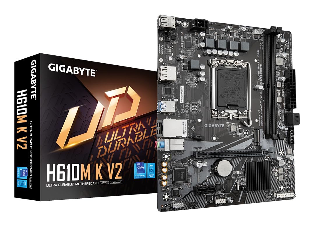 Tarjeta madre Gigabyte H610M K V2 socket 1700 Gen 12/13/14 2xDDR5 1xHDMI 1xDP Micro ATX