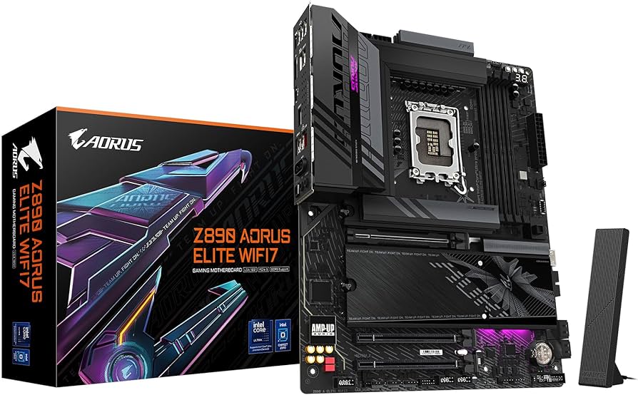 Tarjeta madre Gigabyte Z890 Aorus Elite WIFI7 ICE socket 1851 Series 2 4xDDR5 DP ATX