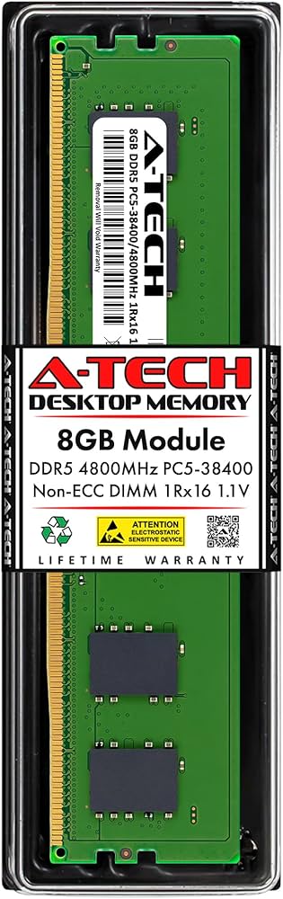 Memoria ADATA 8GB DDR5 4800Mhz AD5U48008G-B Bulk