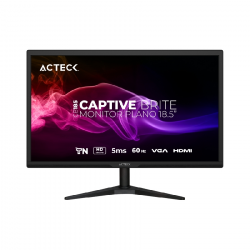 Monitor Acteck 18.5 Captive Brite CB186 plano negro VGA HDMI 1920 x 1080 HD 60Hz AC-944526