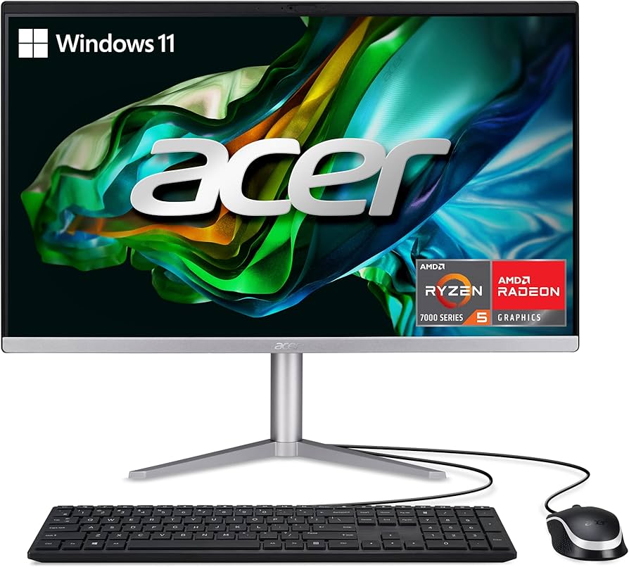 Computadora All in One Acer AIO C27-2G-MR12 AMD Ryzen 7-5825U 27 pulg 16GB 1TBSSD Windows 11 Home
