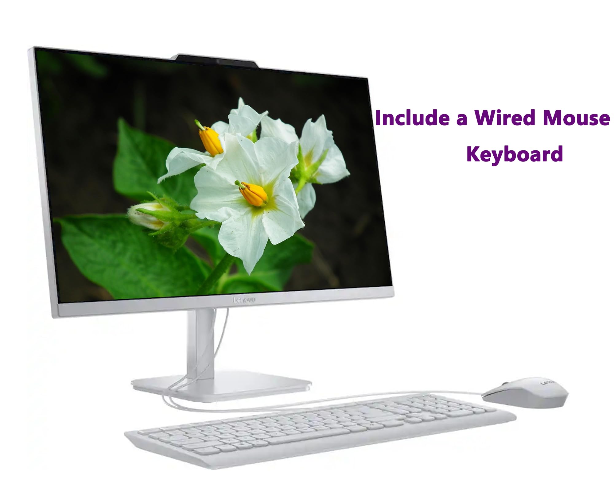 Computadora Lenovo AIO A100 Intel Core i3-N305 23.8 puulg 8GB 512SSD Windows 11 Home