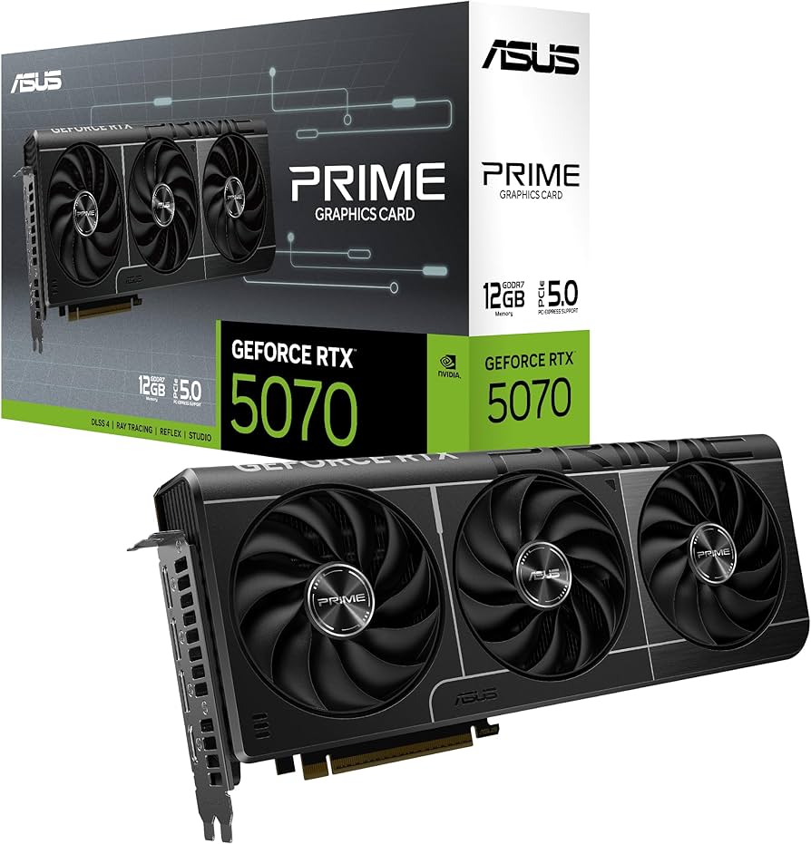 Tarjeta de video Asus 12GB Prime GeForce RTX 5070 3xfan DDR7 DLSS 4 1xHDMI 3xDP PRIME-RTX5070-12G