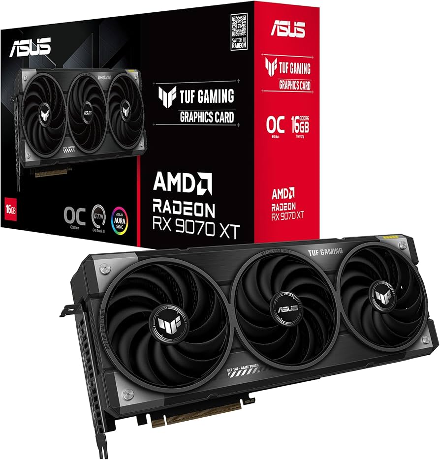 Tarjeta de video Asus 16GB RX9070 Prime GDDR6 1xHDMI 3xDP 3xFan PRIME-RX9070-O16G