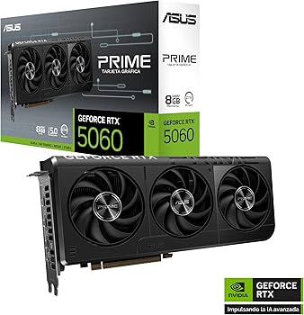 Tarjeta de video Asus 8GB GeForce RTX 5060 DUAL 2xfan GDDR7 1xHDMI 3xDP DUAL-RTX5060-O8G